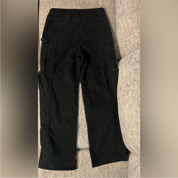 Edikted Black Wide leg cargo jeans - Picture 8 of 11